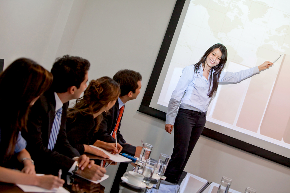 Group of business people in a meeting at the office